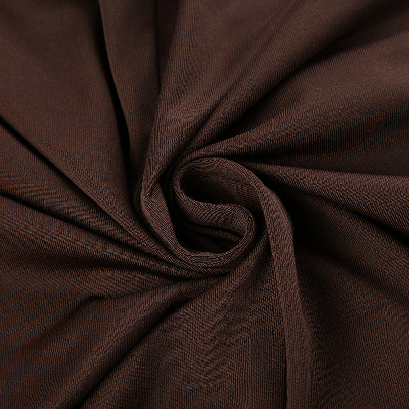 Long Sleeve Irregular Hollow-out Ruffle Hip Skirt