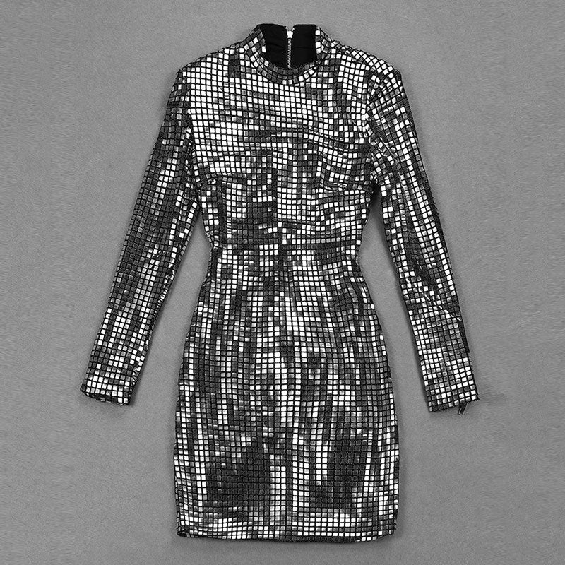 Women's Party Slim Dress Sequin Hip Wrap Dress