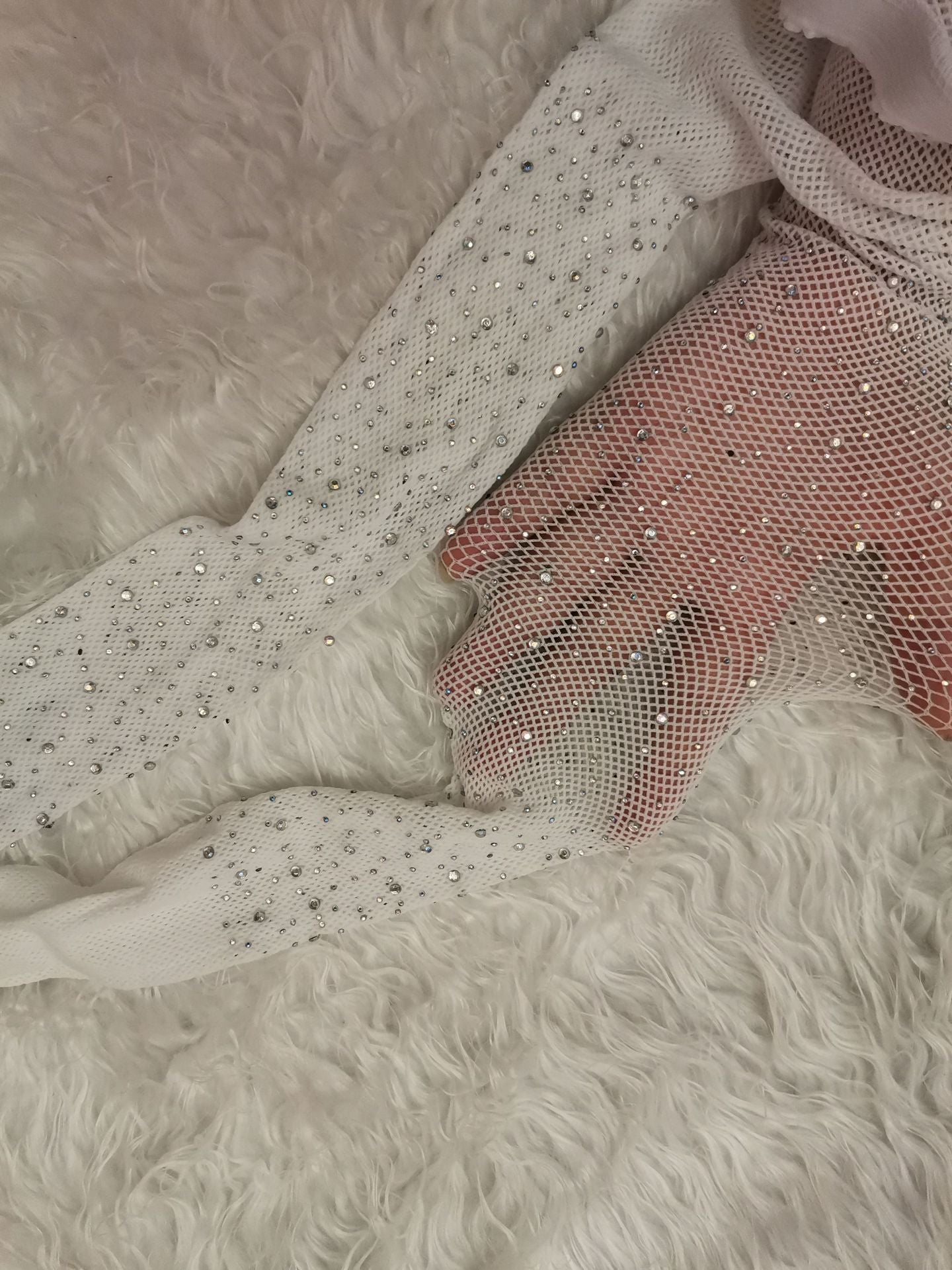 Sexy Fishnet Stockings Hot Drilling Socks Fishnet Garter Drill Mesh Small Mesh Rompers