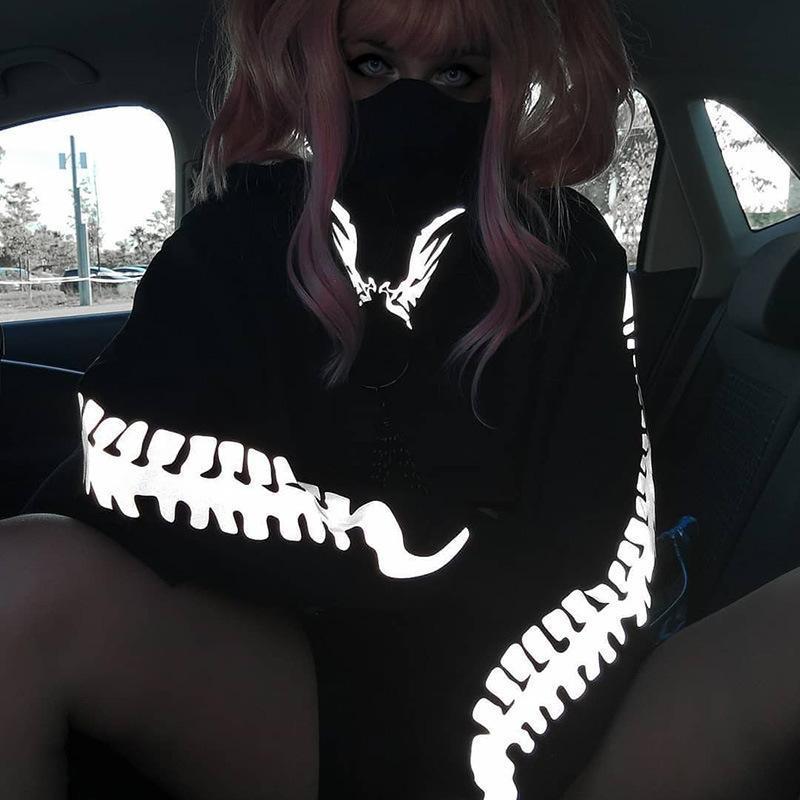 Top Pullover Sweatshirt Jumpers With Detachable O-ring Chain