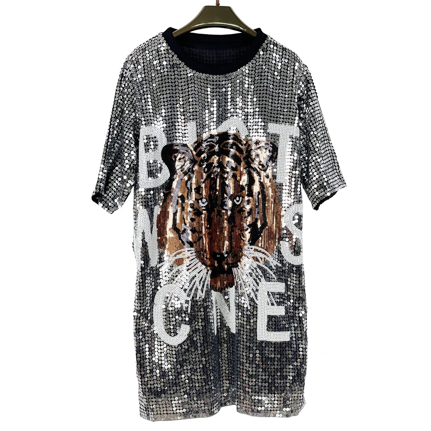 Women's Pearl Embroidery Mid-length Loose Top