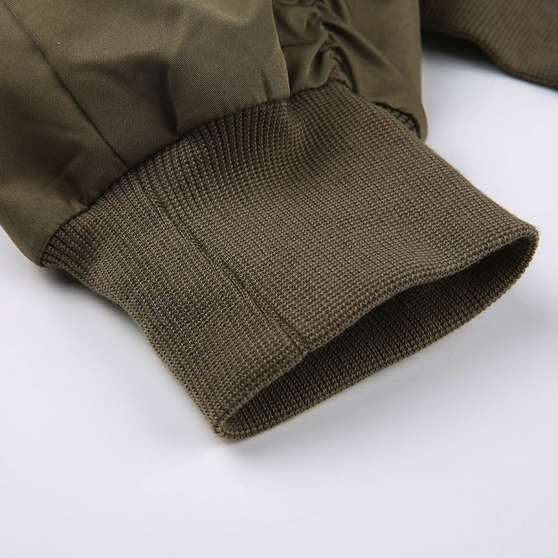Vintage Flight Staff Buckle Jacket Women's Army Green