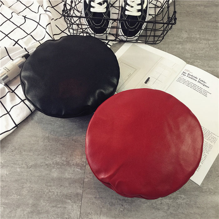 Female Autumn And Winter Alphabet Casual Leather Beret Painter Hat