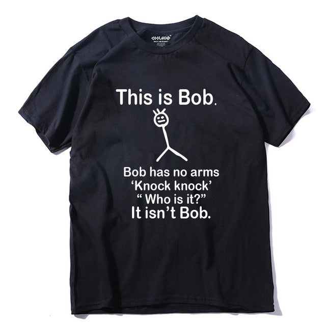 Hot T-shirt O-neck men's short-sleeved T-shirt casual loose funny high-quality shirt