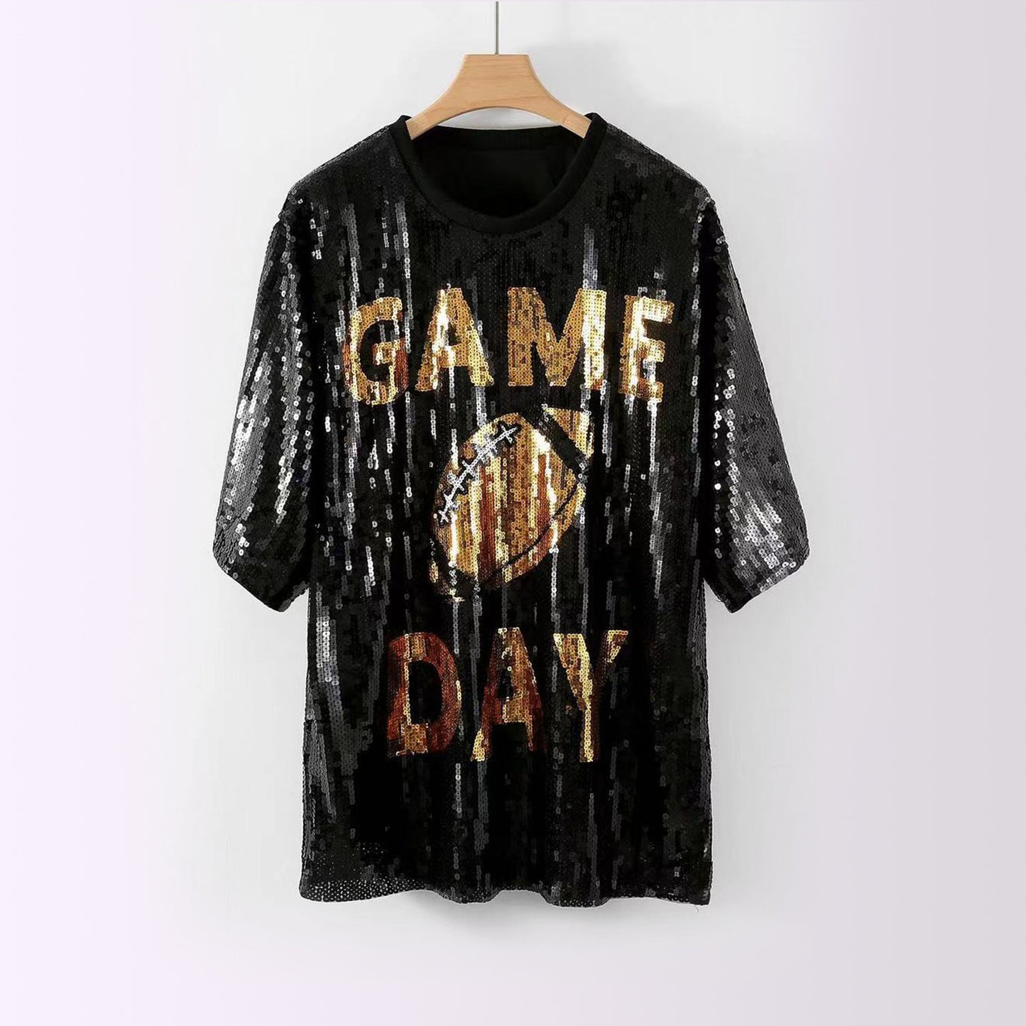 Women's Pearl Embroidery Mid-length Loose Top