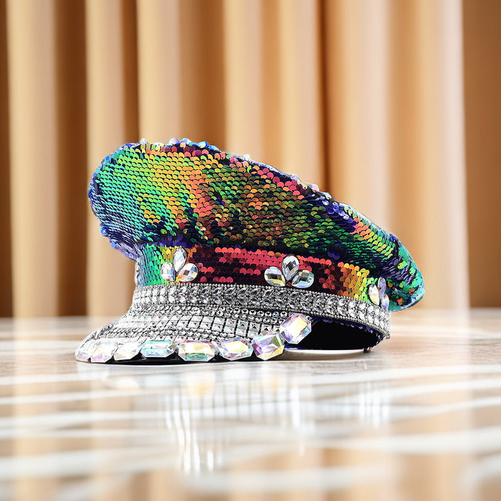 Women's Wedding Versatile Multi-color Diamond Photography Hat