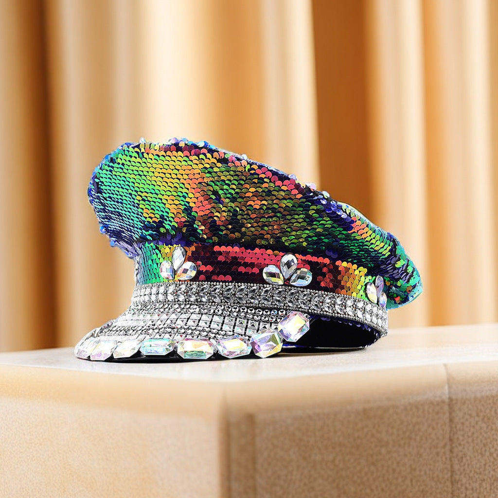 Women's Wedding Versatile Multi-color Diamond Photography Hat