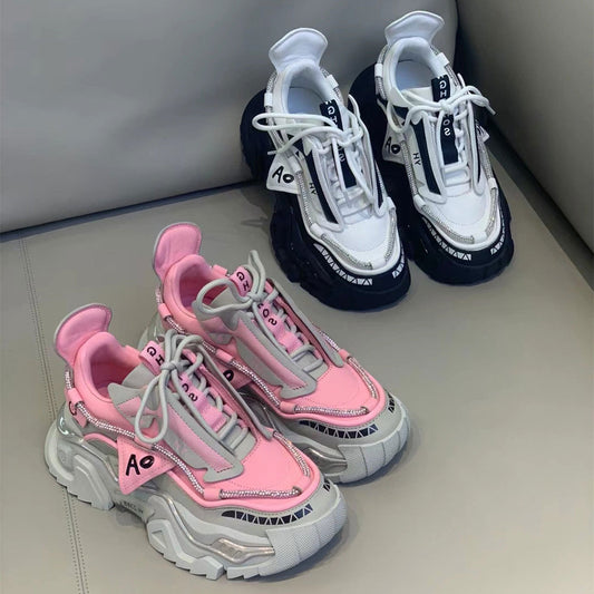 Thick Sole Matching Color Increase Sports Casual Shoes