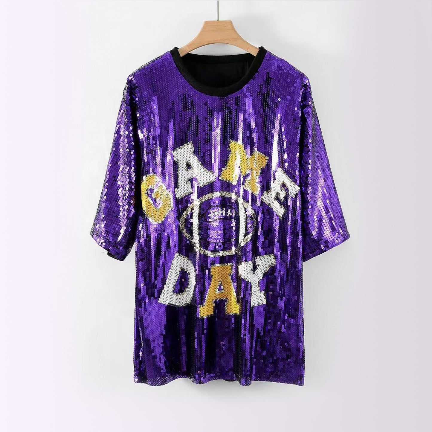 Women's Pearl Embroidery Mid-length Loose Top